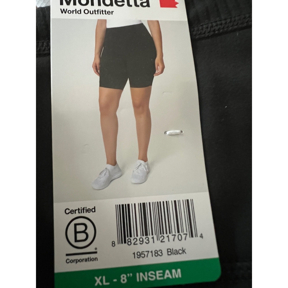 NWT Mondetta Womens Active Biker Shorts Black High Rise 8in Inseam XL 1957183 - Picture 4 of 6